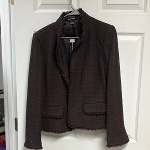 Ellen Tracy Black Brown Tailored Blazer